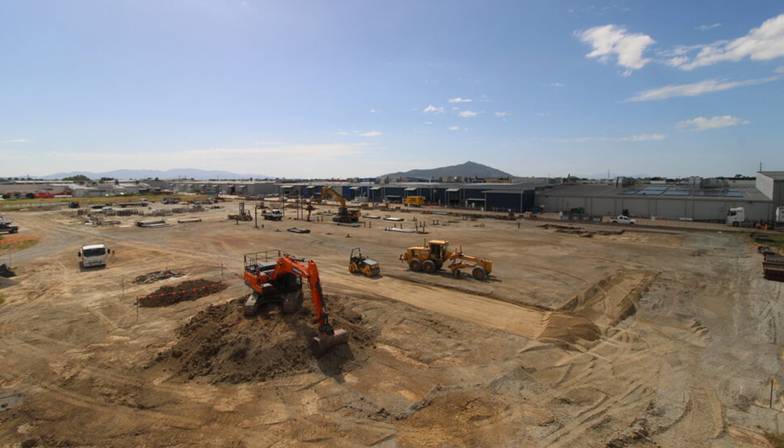 Tilt panel warehouse being constructed by Townsville builder Hurst Constructions